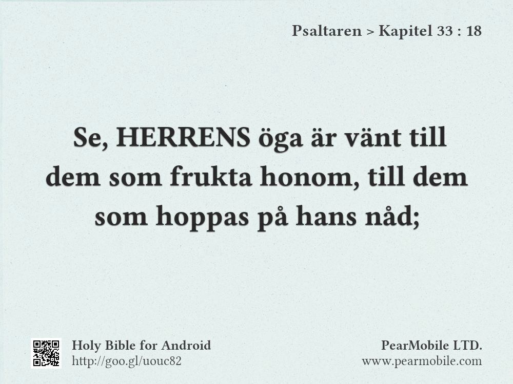 Psaltaren, Kapitel 33:18